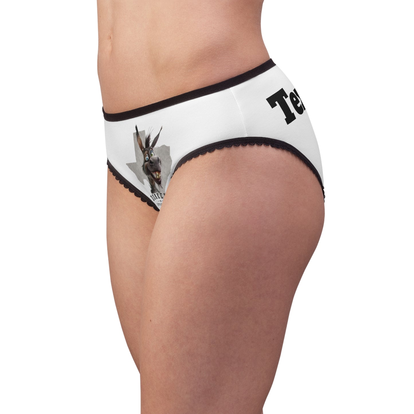 Donkey Logo Women's Briefs — "Texas Tough" Novelty Cotton-Feel Panties