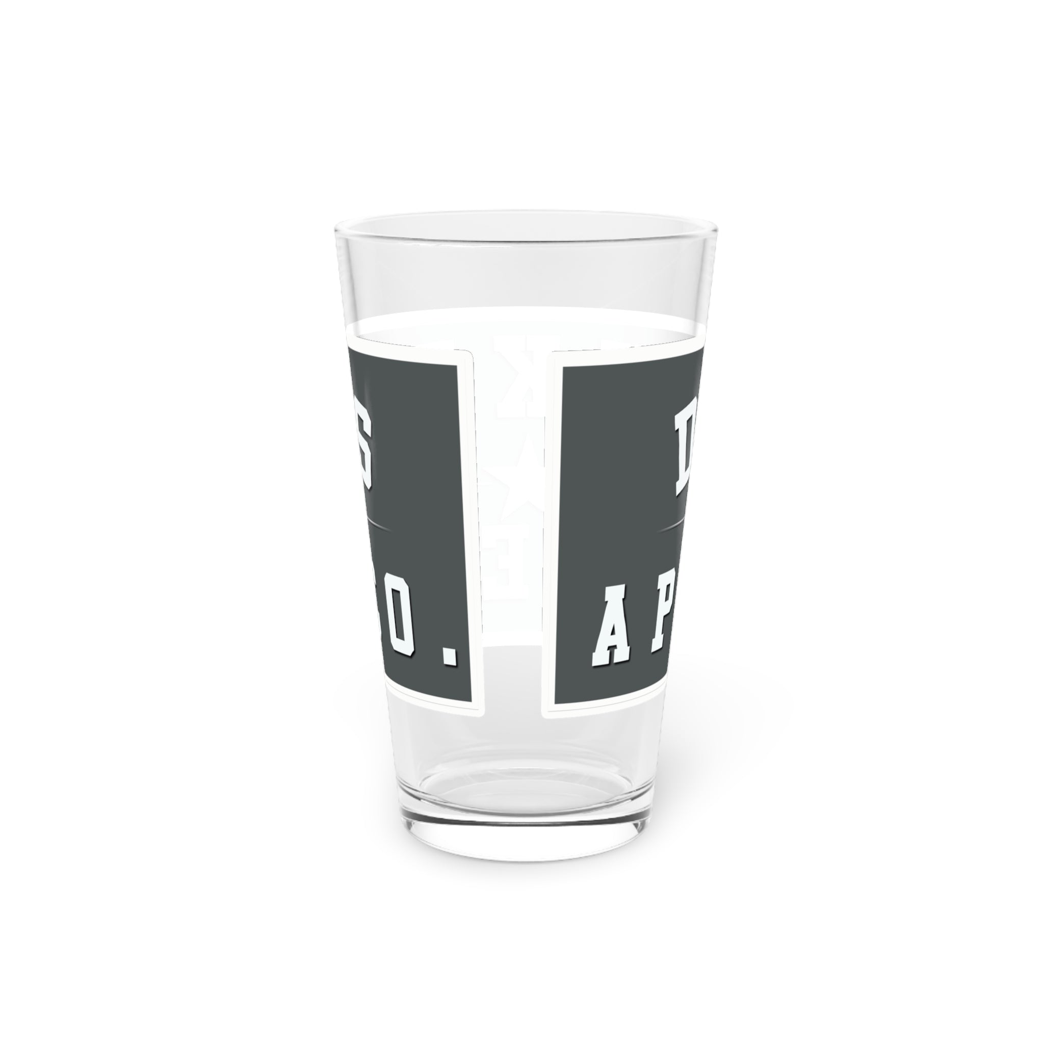 Donker Apparel Star Logo Pint Glass — 16oz Beer & Beverage Glass