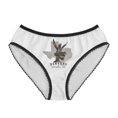 Donkeys Apparel Co. Women's Briefs —  " Built Different" Vintage Logo Cotton-Look Bikini Panties
