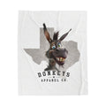 Donkeys Apparel Co. Velveteen Plush Blanket – Cute Texas Donkey Throw
