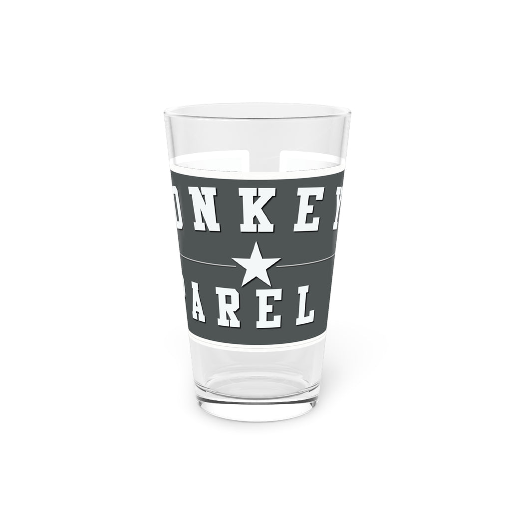 Donker Apparel Star Logo Pint Glass — 16oz Beer & Beverage Glass