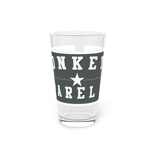 Donker Apparel Star Logo Pint Glass — 16oz Beer & Beverage Glass