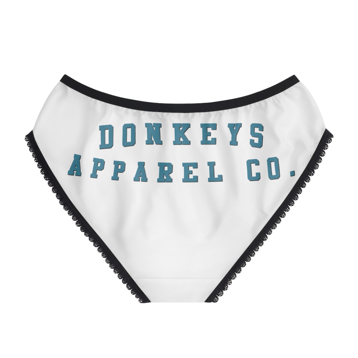 Donkeys Apparel Co. Women's Briefs — Vintage Logo Cotton-Look Bikini Panties