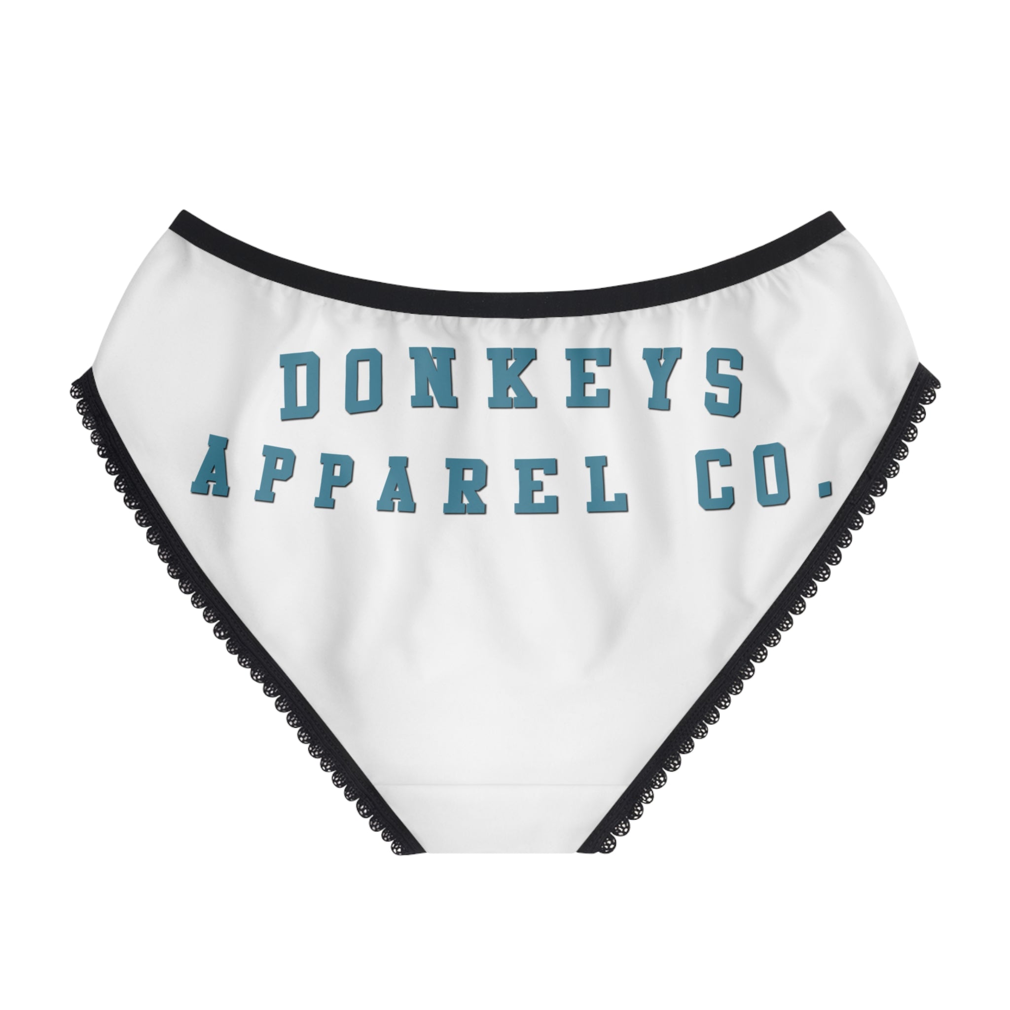 Donkeys Apparel Co. Women's Briefs — Vintage Logo Cotton-Look Bikini Panties