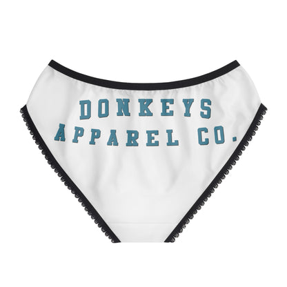 Donkeys Apparel Co. Women's Briefs — Vintage Logo Cotton-Look Bikini Panties