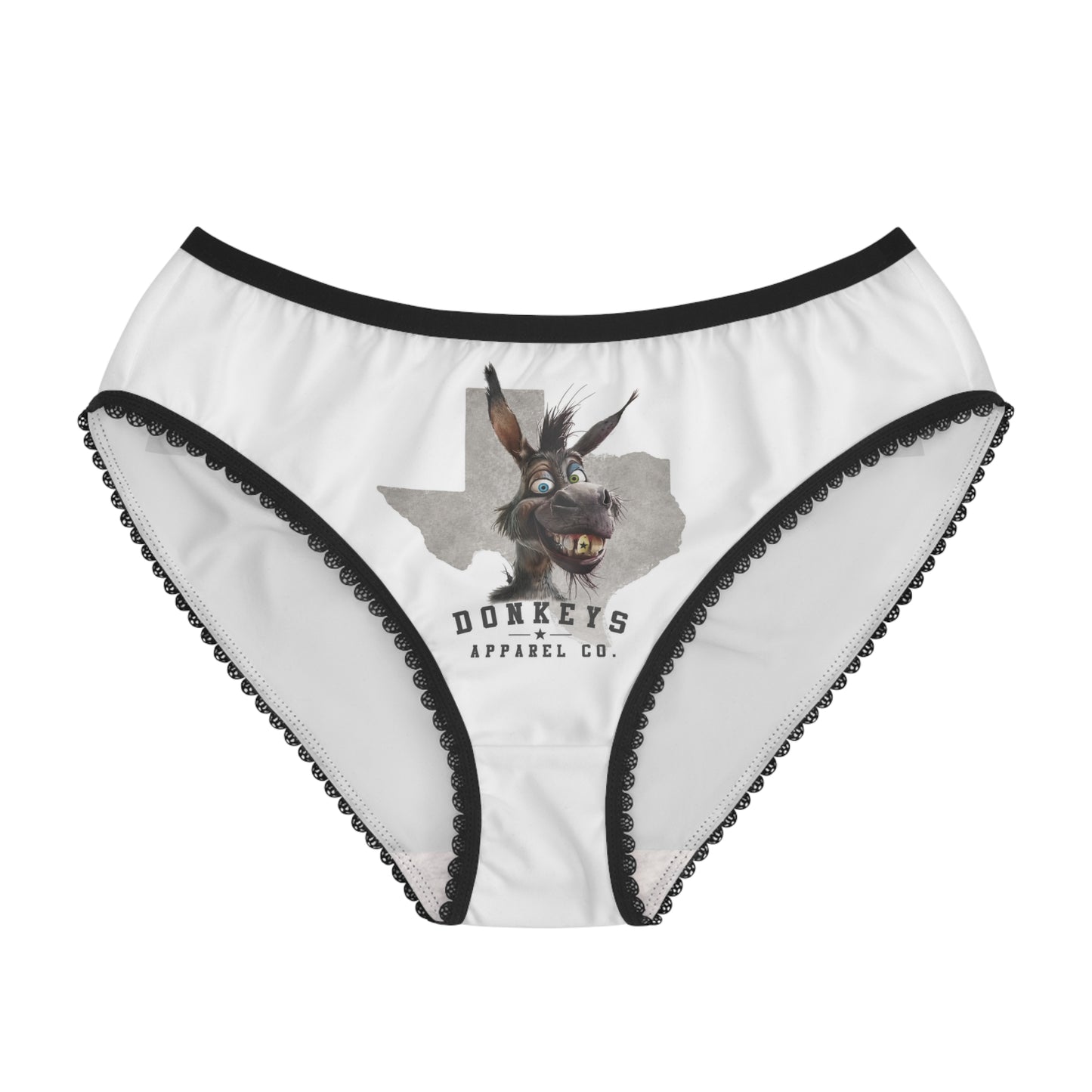 Donkey Logo Women's Briefs — "Texas Tough" Novelty Cotton-Feel Panties
