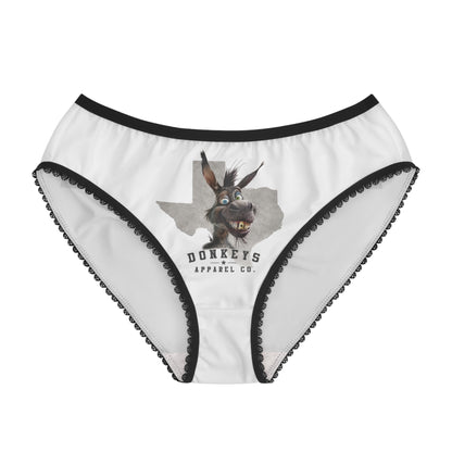 Donkey Logo Women's Briefs — "Texas Tough" Novelty Cotton-Feel Panties