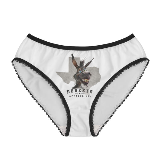 Donkey Logo Women's Briefs — "Texas Tough" Novelty Cotton-Feel Panties