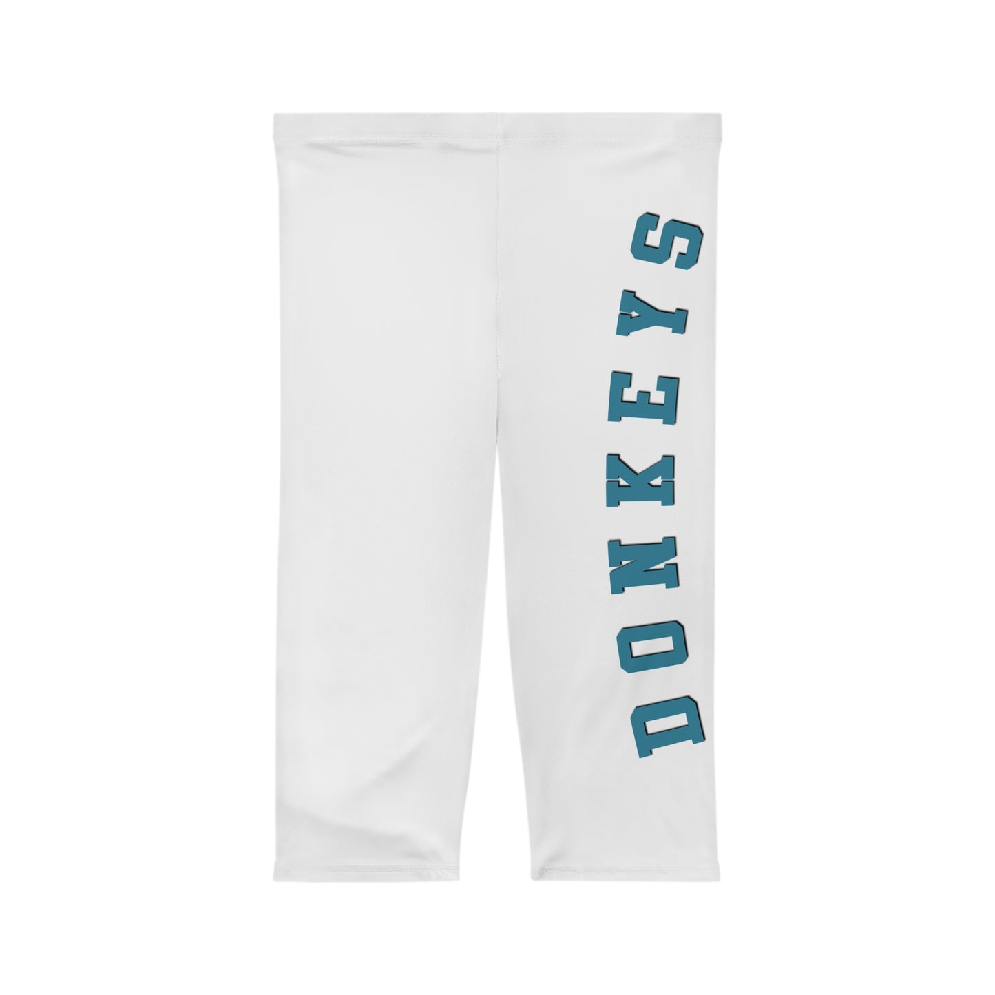Capri Leggings - Side Script 'APPAREL CO.' & 'DONKEYS' Athletic Crop Leggings
