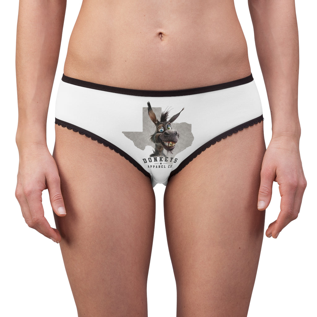 Donkey Logo Women's Briefs — "Texas Tough" Novelty Cotton-Feel Panties