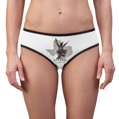 Donkey Logo Women's Briefs — "Texas Tough" Novelty Cotton-Feel Panties