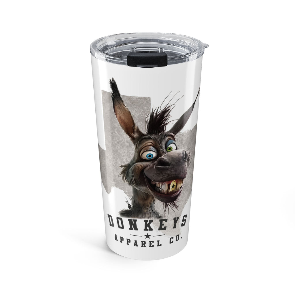 Donkeys Apparel Co. 20oz Stainless Travel Tumbler — Funny Donkey Character Drink Cup