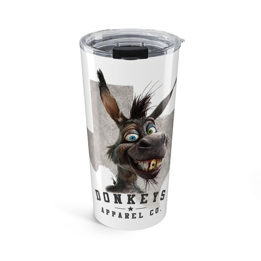 Donkeys Apparel Co. 20oz Stainless Travel Tumbler — Funny Donkey Character Drink Cup