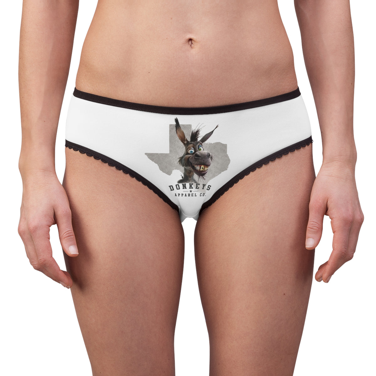 Women's Briefs — 'Stay Wild' Donkey Graphic Printed Bikini Briefs