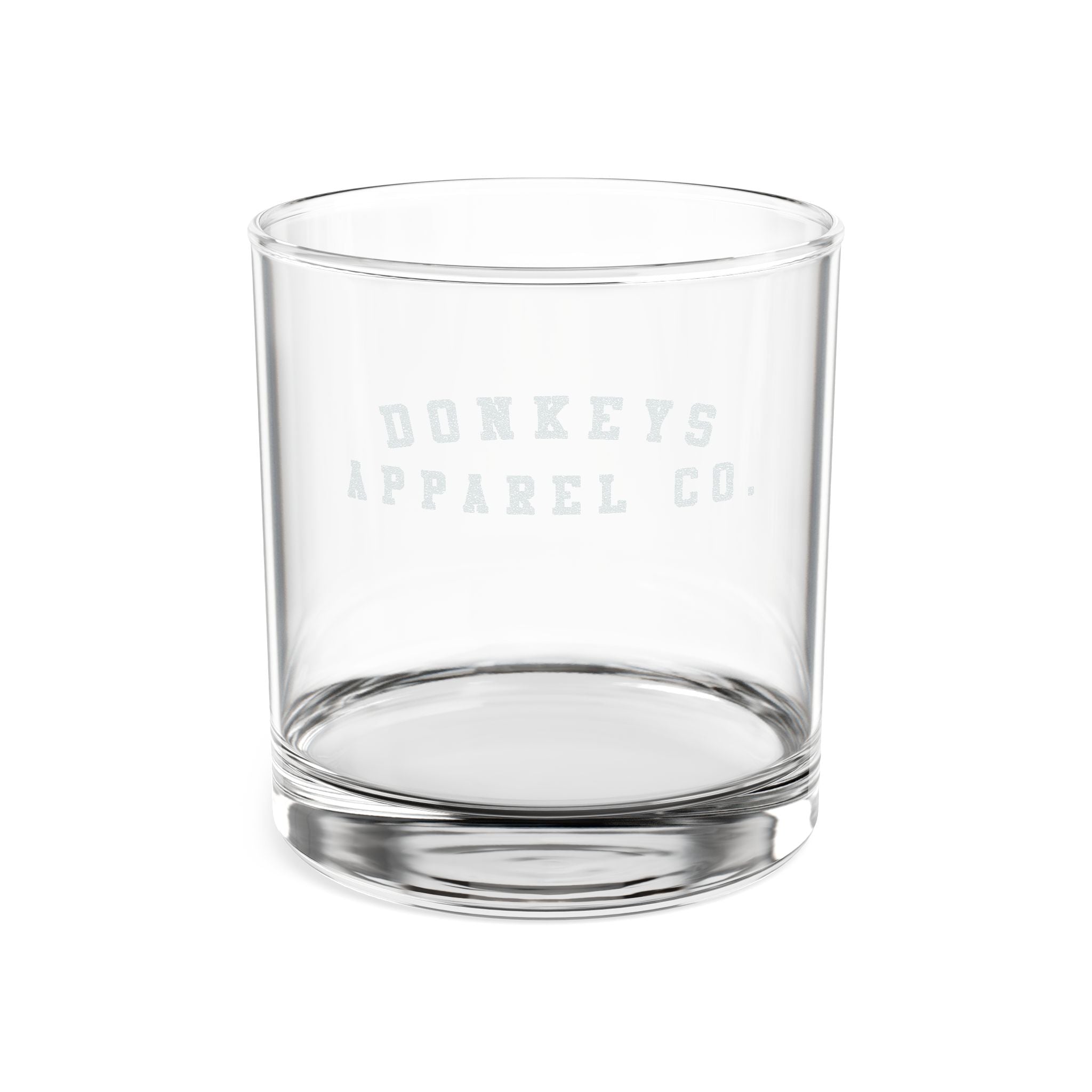 Engraved Whiskey Glass 10.5oz — Donkeys Apparel Co. Classic Rocks Glass