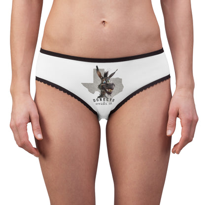 Donkeys Apparel Co. Women's Briefs —  " Built Different" Vintage Logo Cotton-Look Bikini Panties
