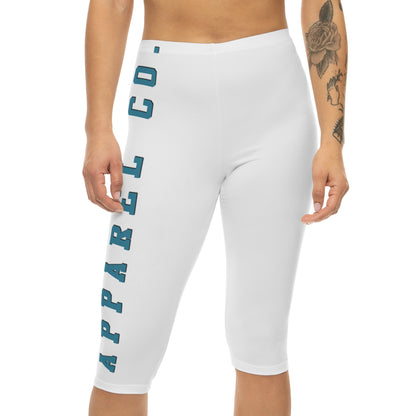 Capri Leggings - Side Script 'APPAREL CO.' & 'DONKEYS' Athletic Crop Leggings