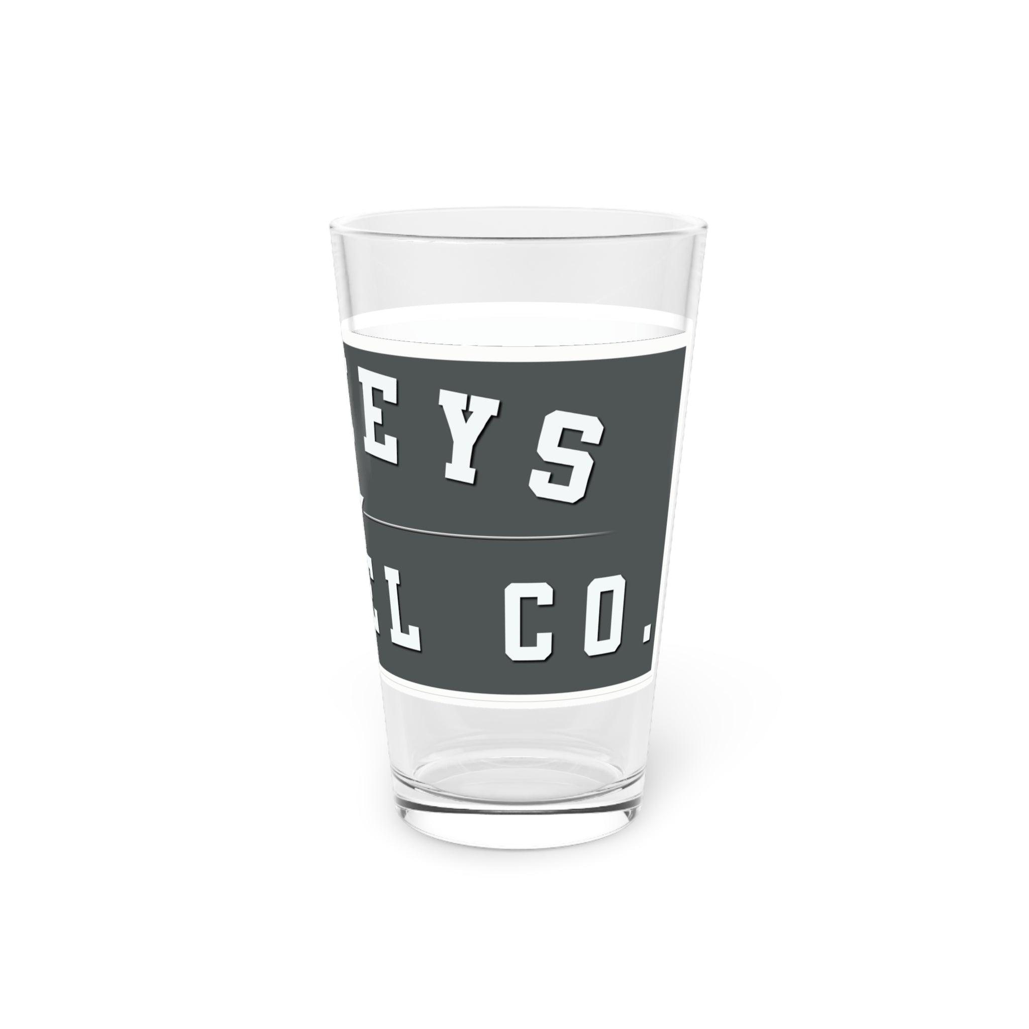 Donker Apparel Star Logo Pint Glass — 16oz Beer & Beverage Glass
