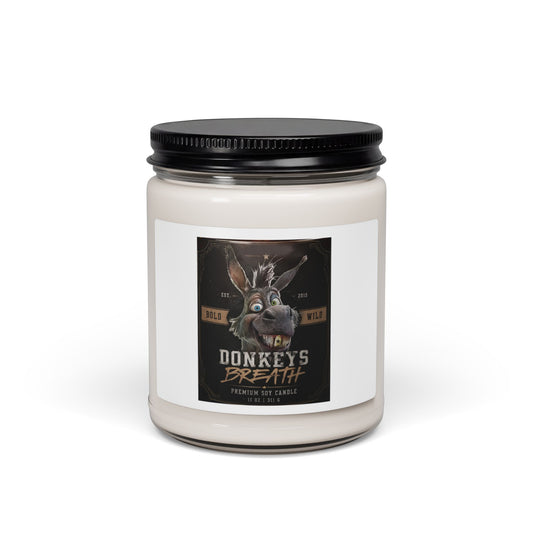 Donkey's Breath Scented Soy Candle — 9oz Novelty Animal Jar Candle