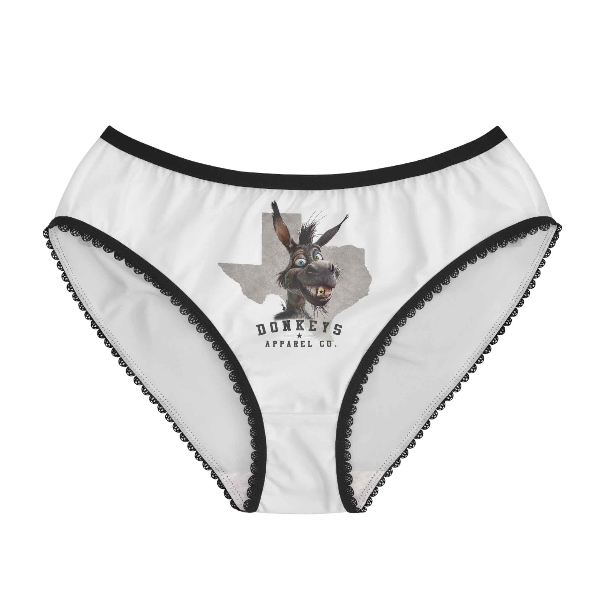 Copy of Copy of Donkeys Apparel Co. Women's Briefs — Vintage Logo Cotton-Look Bikini Panties