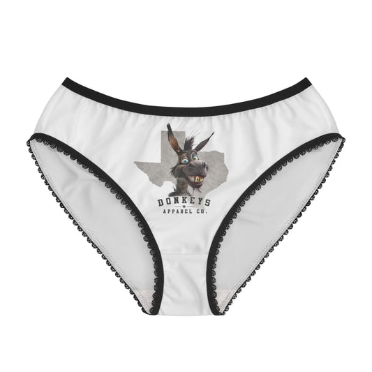 Copy of Copy of Donkeys Apparel Co. Women's Briefs — Vintage Logo Cotton-Look Bikini Panties