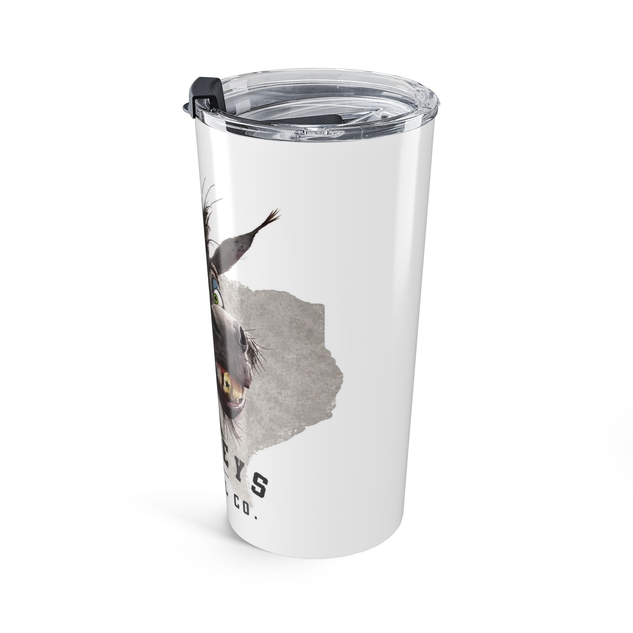 Donkeys Apparel Co. 20oz Stainless Travel Tumbler — Funny Donkey Character Drink Cup