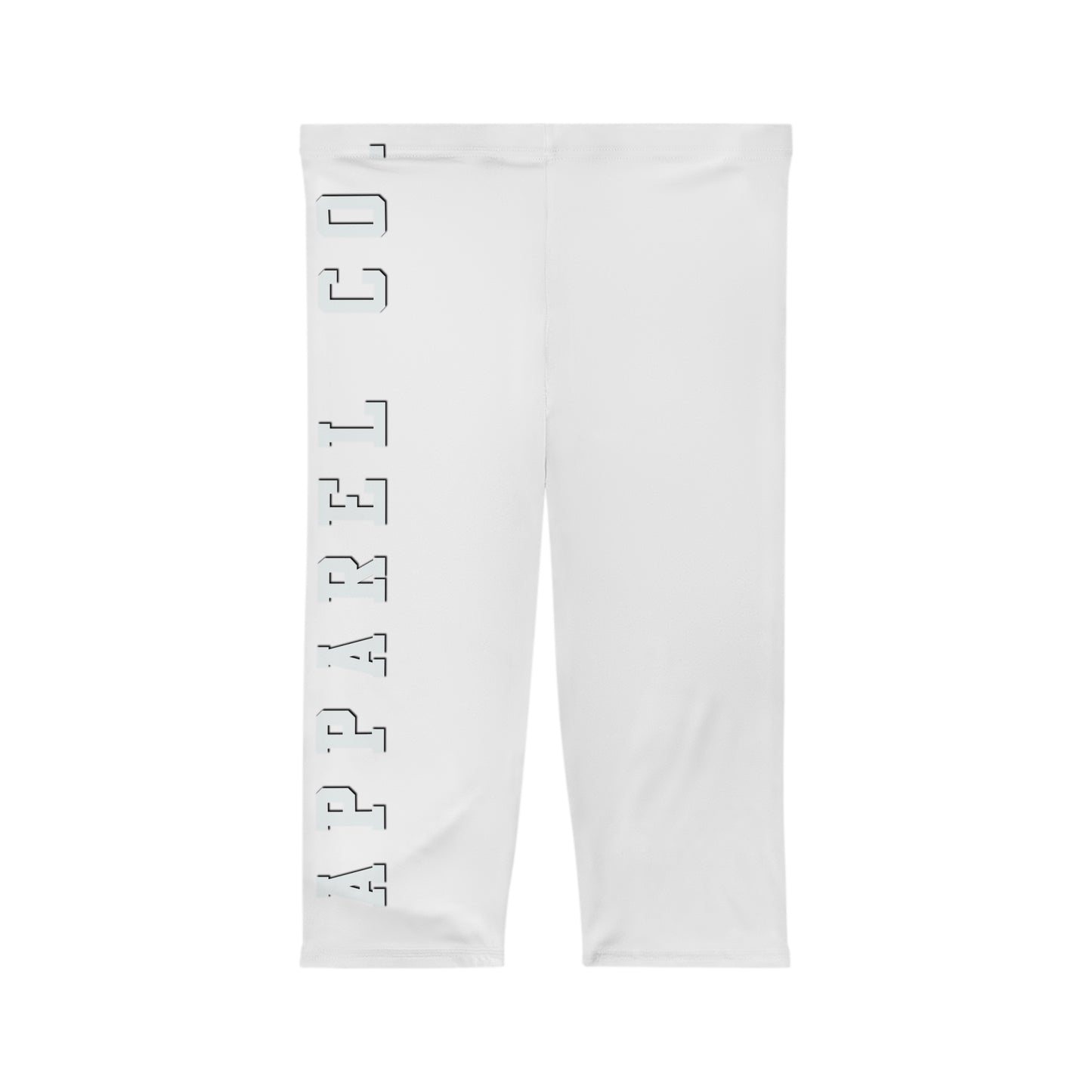 Capri Leggings — Vertical 'GAME ON' Minimalist Yoga Crop Pants