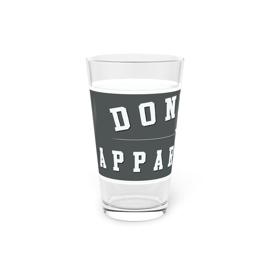 Donker Apparel Star Logo Pint Glass — 16oz Beer & Beverage Glass