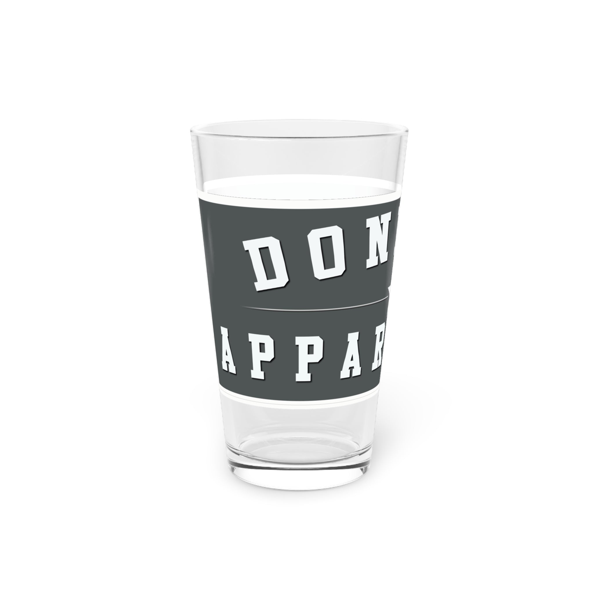 Donker Apparel Star Logo Pint Glass — 16oz Beer & Beverage Glass