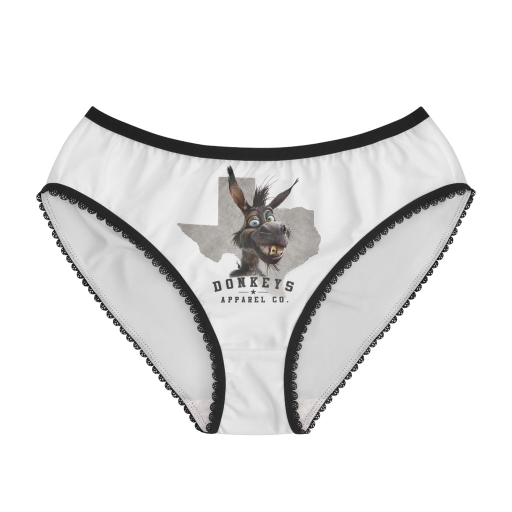 Women's Briefs — 'Stay Wild' Donkey Graphic Printed Bikini Briefs