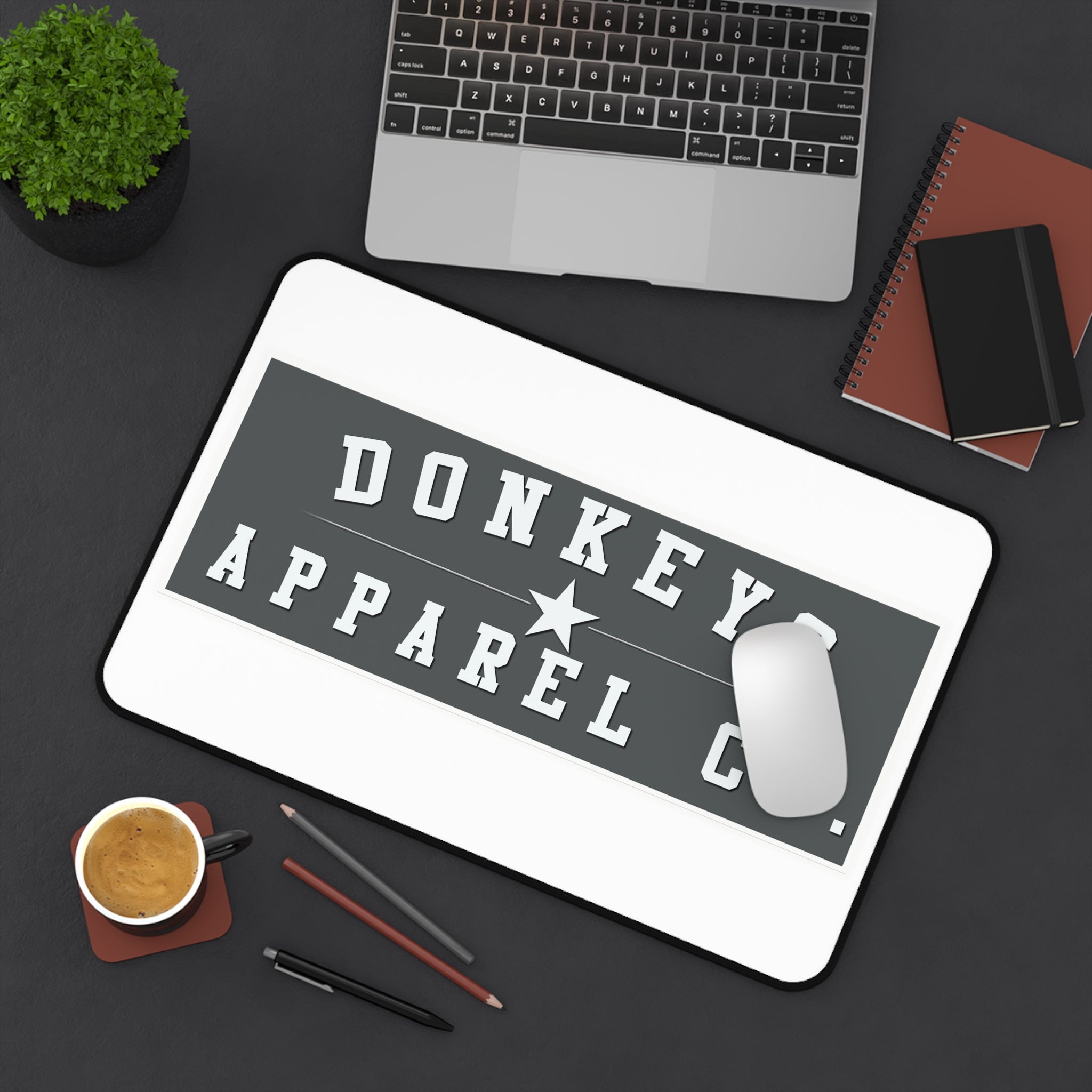 Donkeys Apparel Co. Logo Desk Mat — Vintage Athletic Desk Pad for Office & Gaming